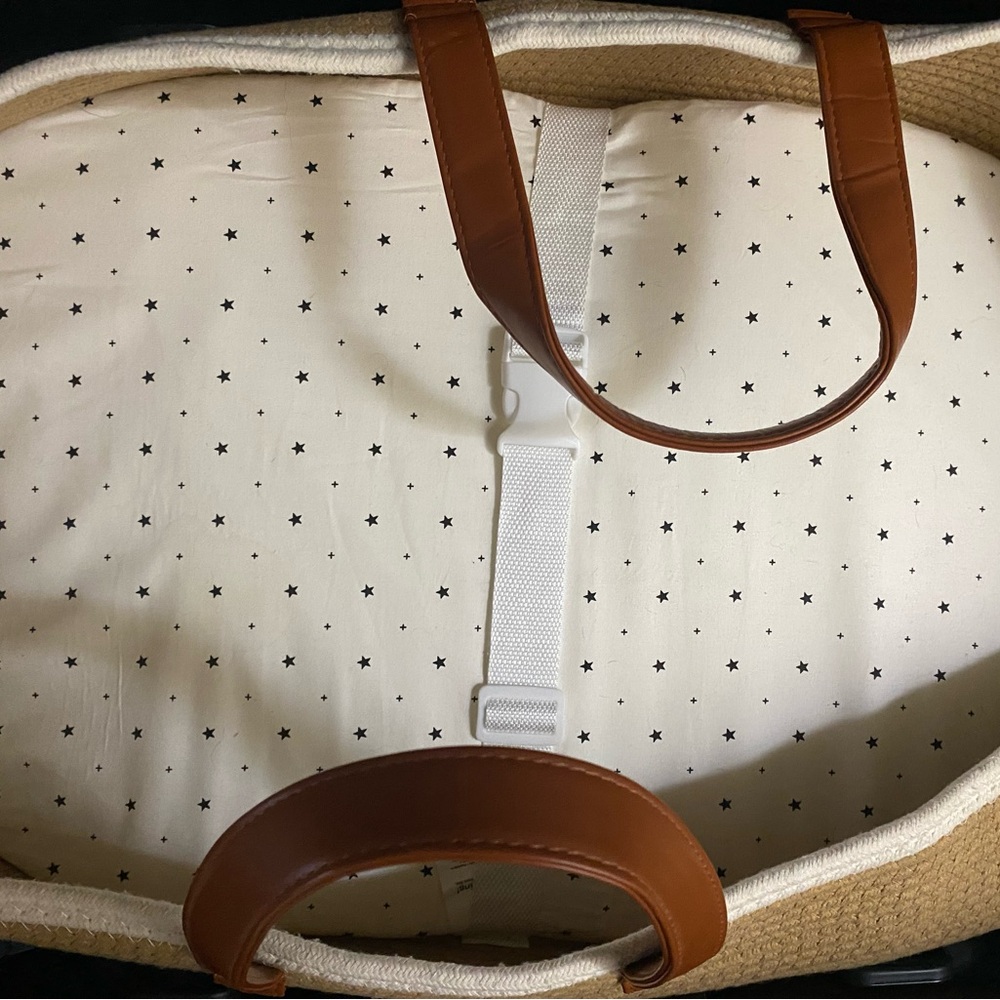 Charming Cream and Brown Baby Bag